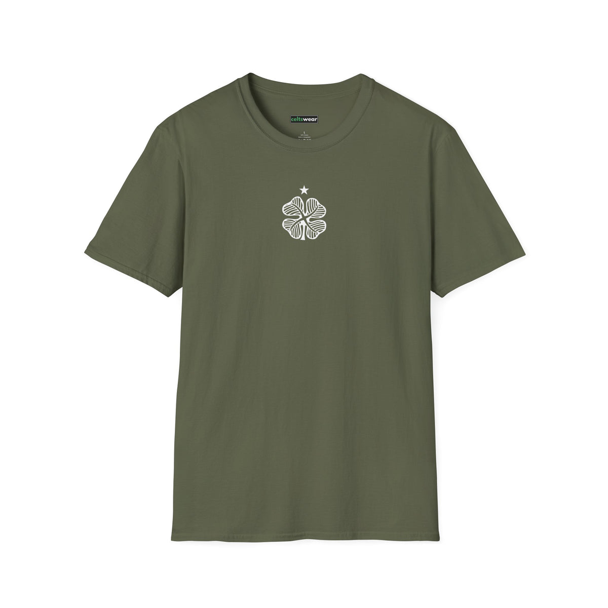 Four Leaf Clover T-shirt (Khaki, Irish Green, Forest Green)