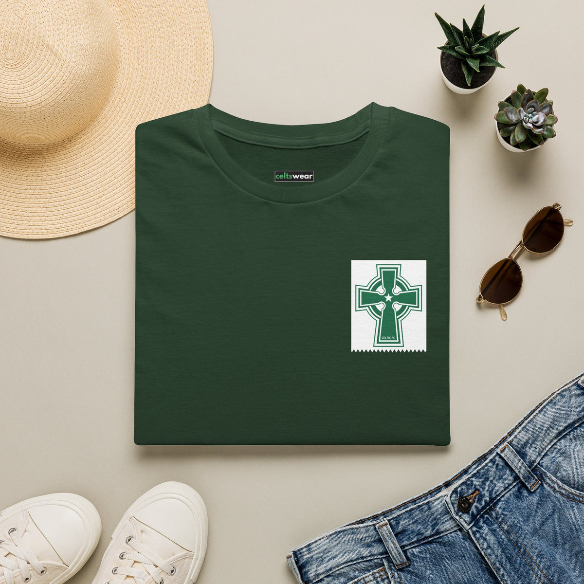 Celtic Cross T-Shirt (Grey, Black, Khaki Green, Forest Green, Irish Green)