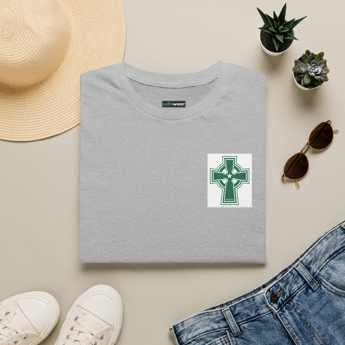 Celtic Cross T-Shirt (Grey, Black, Khaki Green, Forest Green, Irish Green)