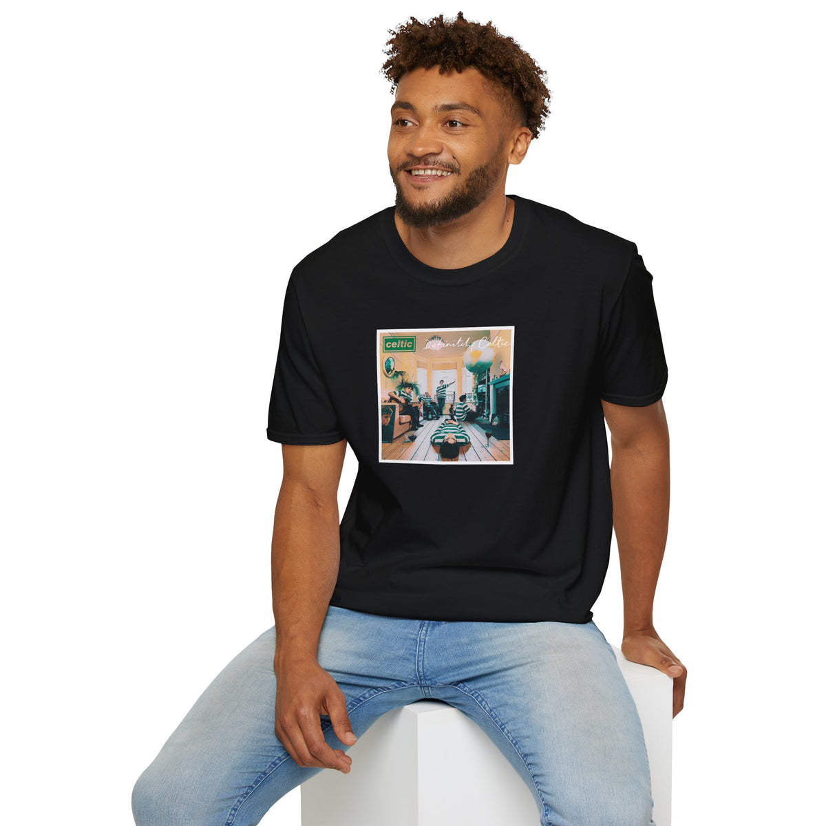 Oasis Definitely Celtic Album Cover T-shirt (Black, Forest Green, Khaki, Grey)