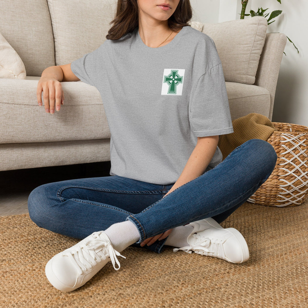 Celtic Cross T-Shirt (Grey, Black, Khaki Green, Forest Green, Irish Green)
