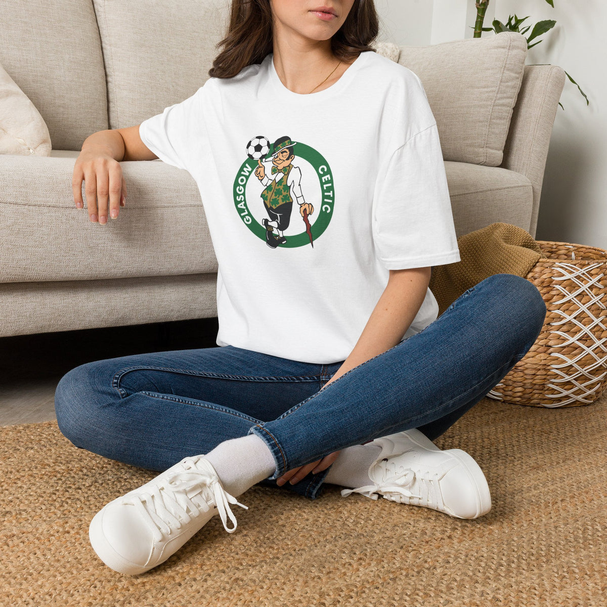 Glasgow Celtic Boston Style T-Shirt (Black, Khaki Green, Forest Green, Irish Green, White, Grey)