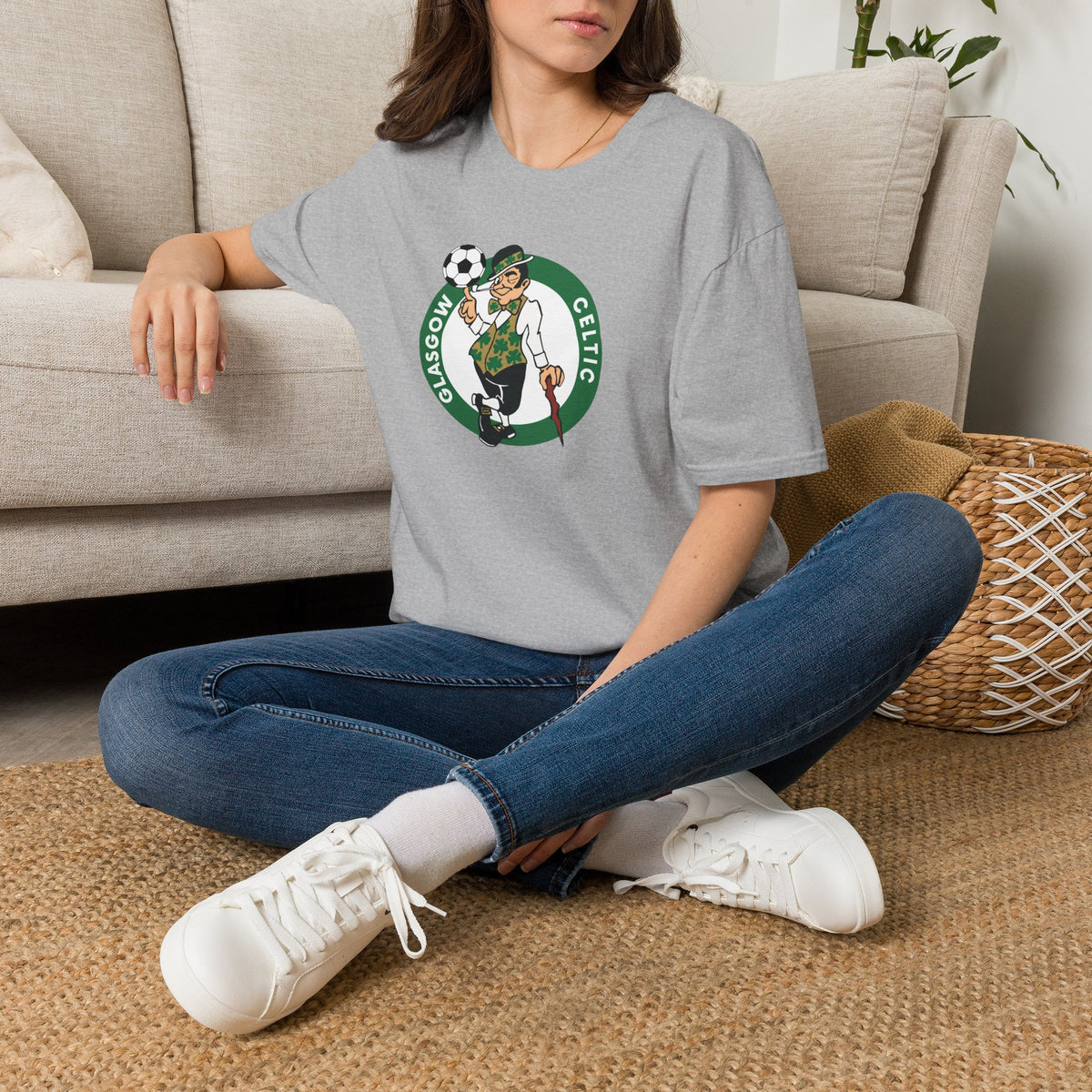 Glasgow Celtic Boston Style T-Shirt (Black, Khaki Green, Forest Green, Irish Green, White, Grey)