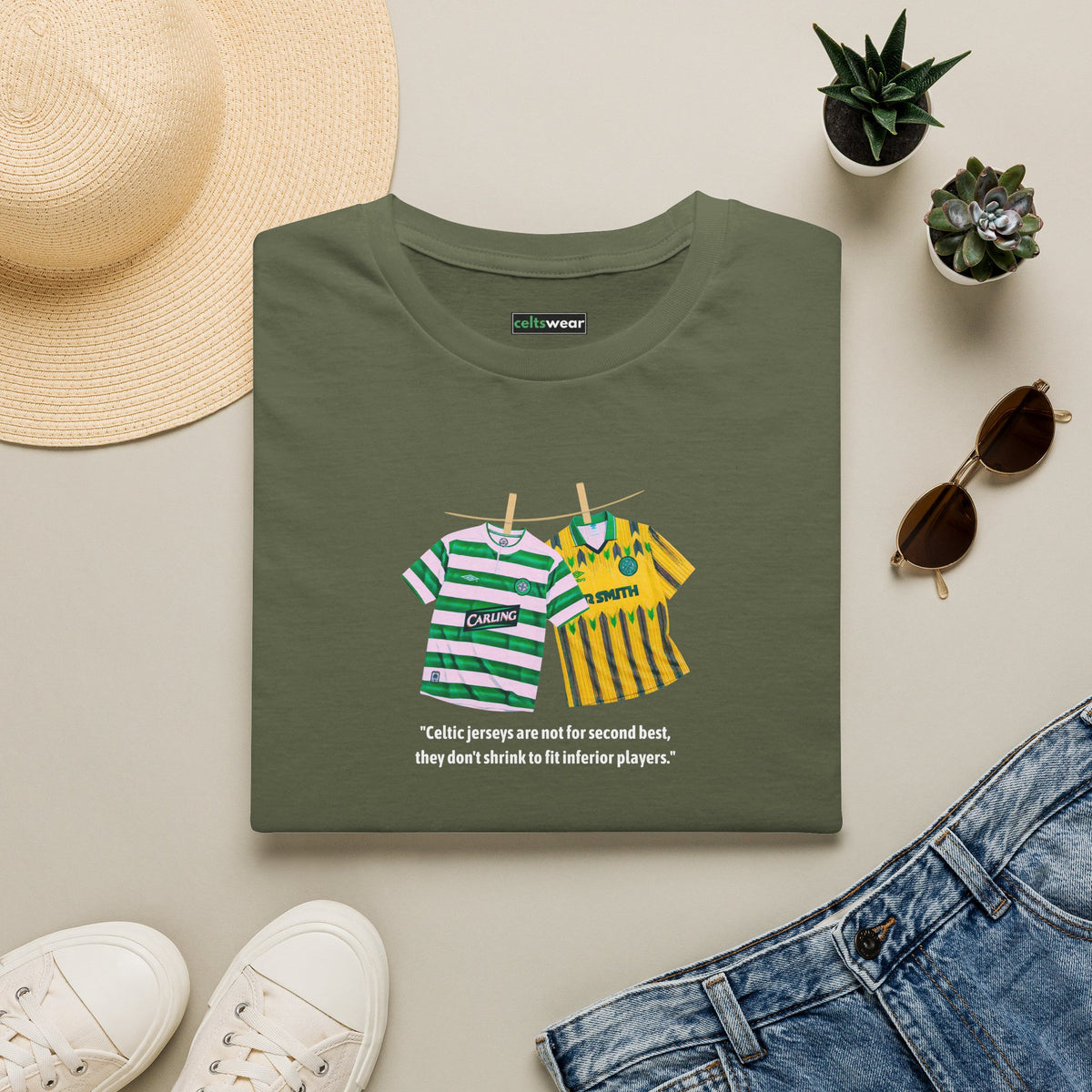 Celtic Jerseys T-Shirt (Black, Forest Green, Khaki)