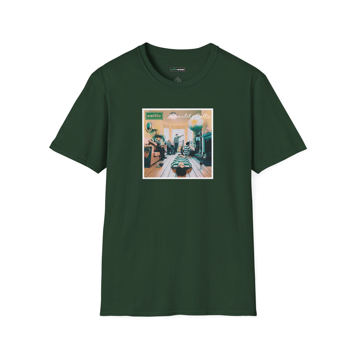 Oasis Definitely Celtic Album Cover T-shirt (Black, Forest Green, Khaki, Grey)
