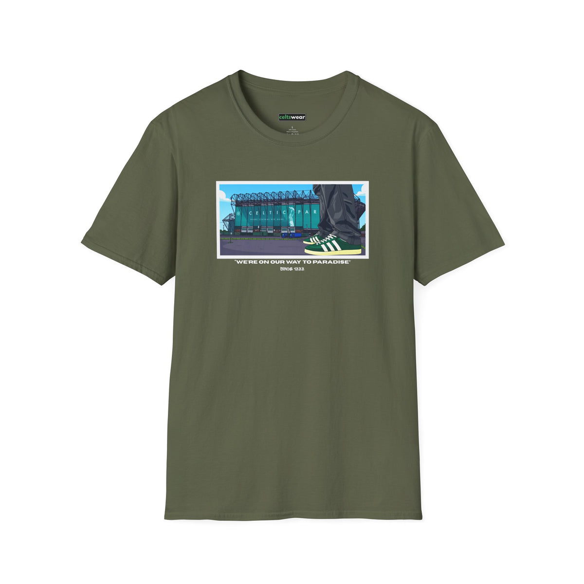Paradise T-Shirt (Black, Khaki Green, Forest Green, Irish Green)
