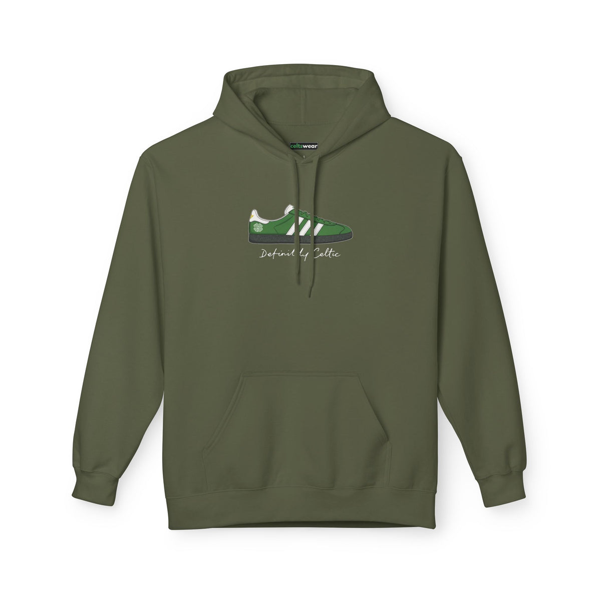 Definitely Celtic Trainer Hoodie (Black, Khaki Green)