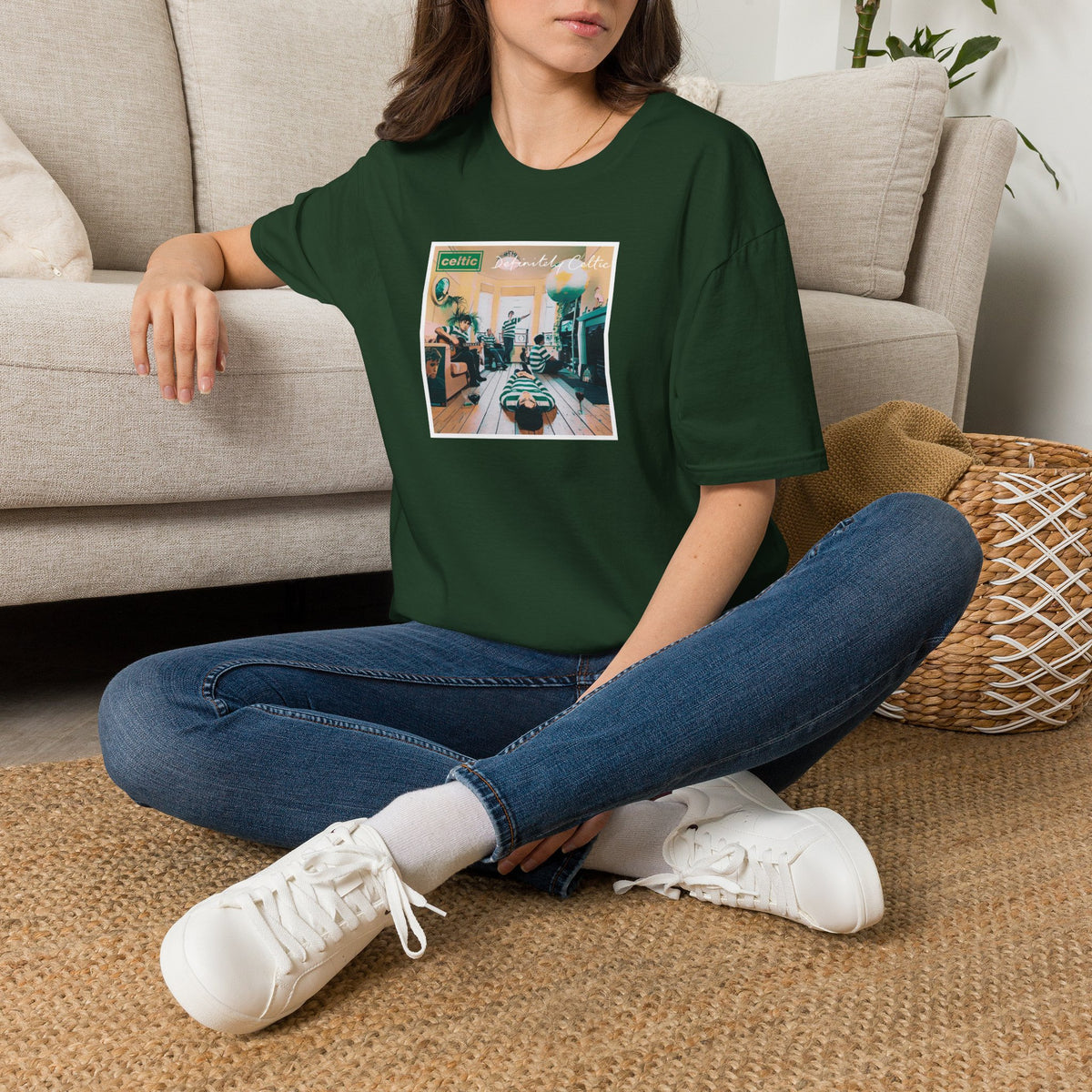Oasis Definitely Celtic Album Cover T-shirt (Black, Forest Green, Khaki, Grey)