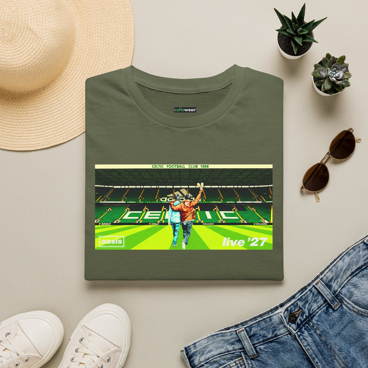 Celtic Park Oasis 27 T-shirt (Black, Grey, White, Forest Green, Irish Green, Khaki)
