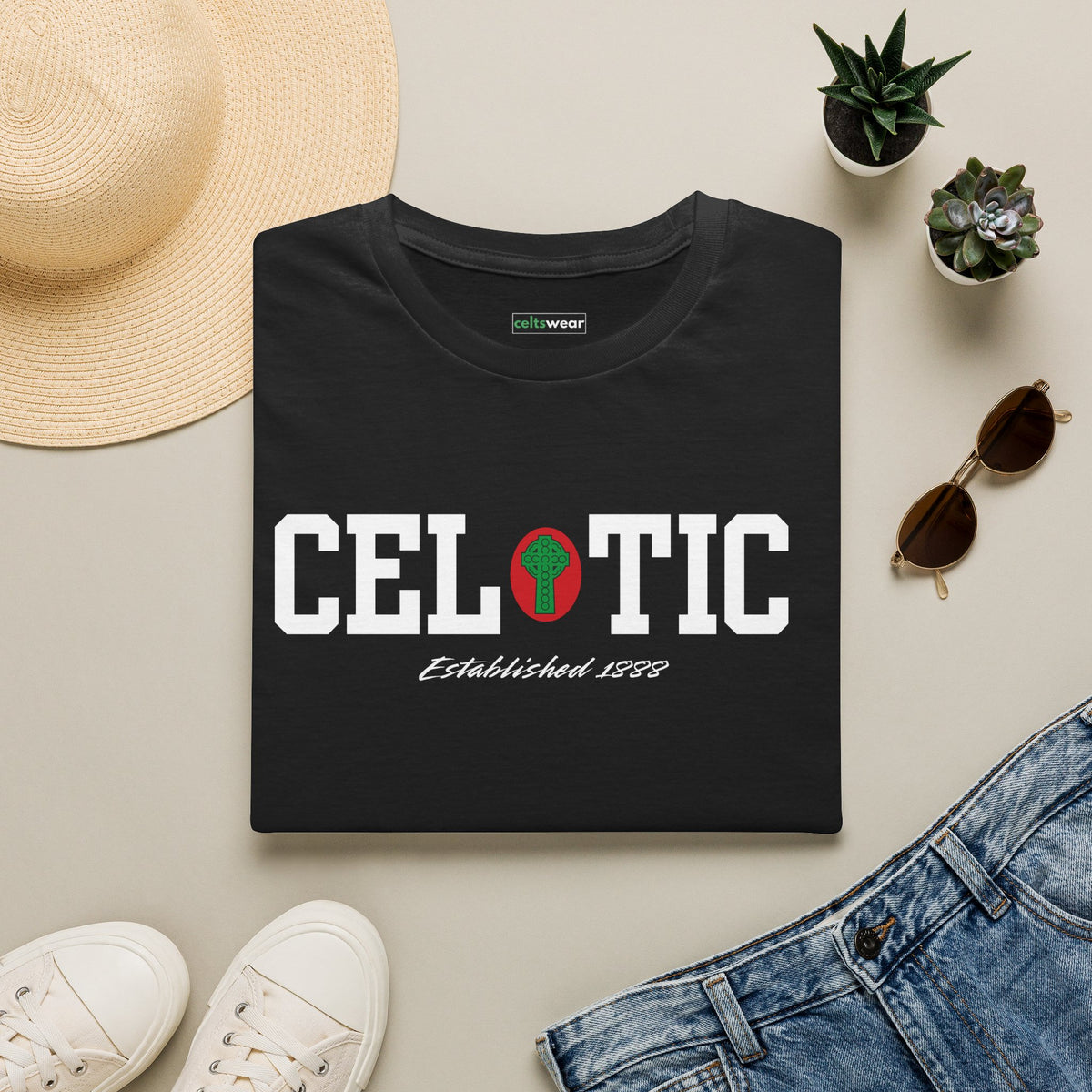 Celtic Original Badge T-Shirt (Black, Khaki Green, Forest Green, Irish Green)