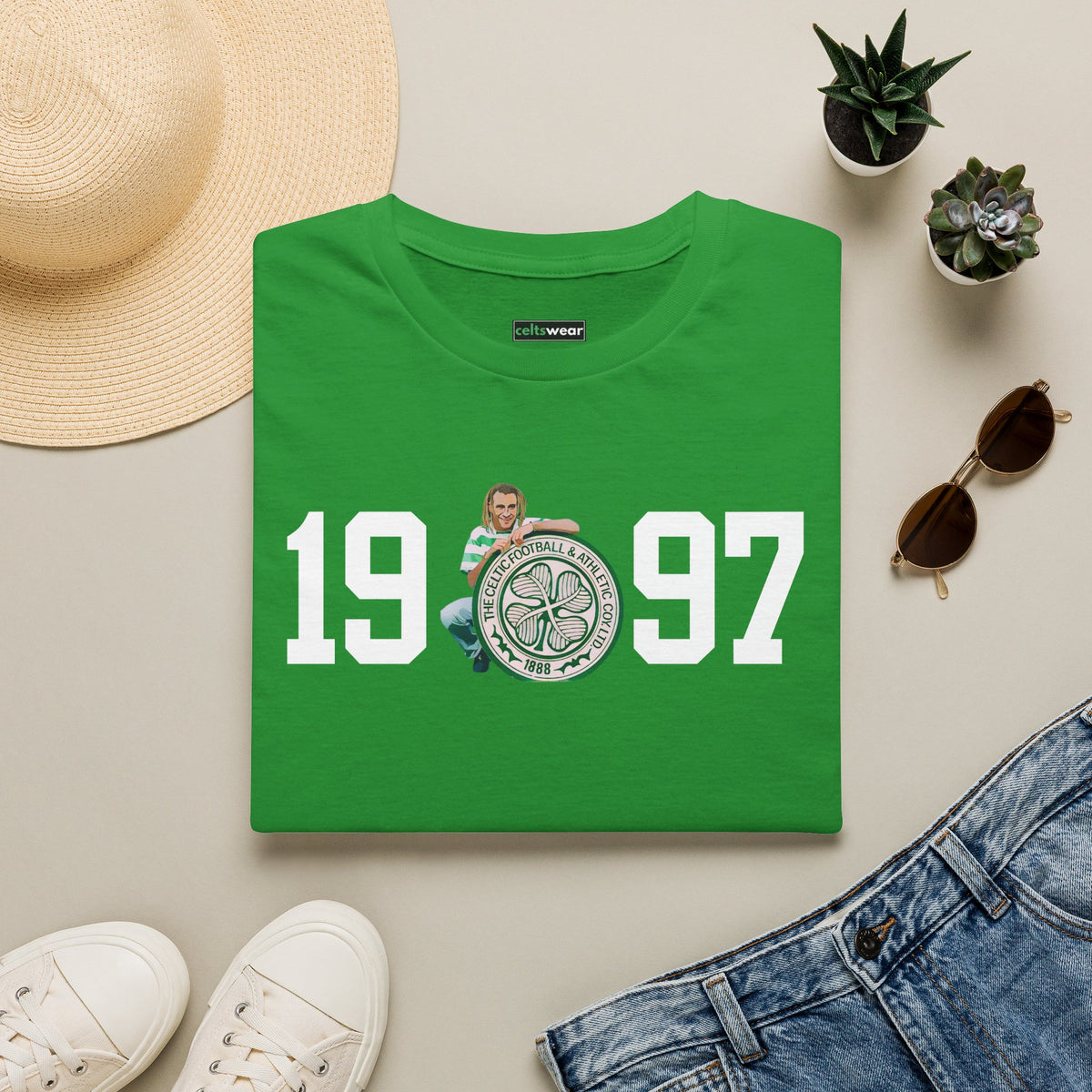 1997 Larsson Signs T-Shirt (Khaki Green, Forest Green, Irish Green)