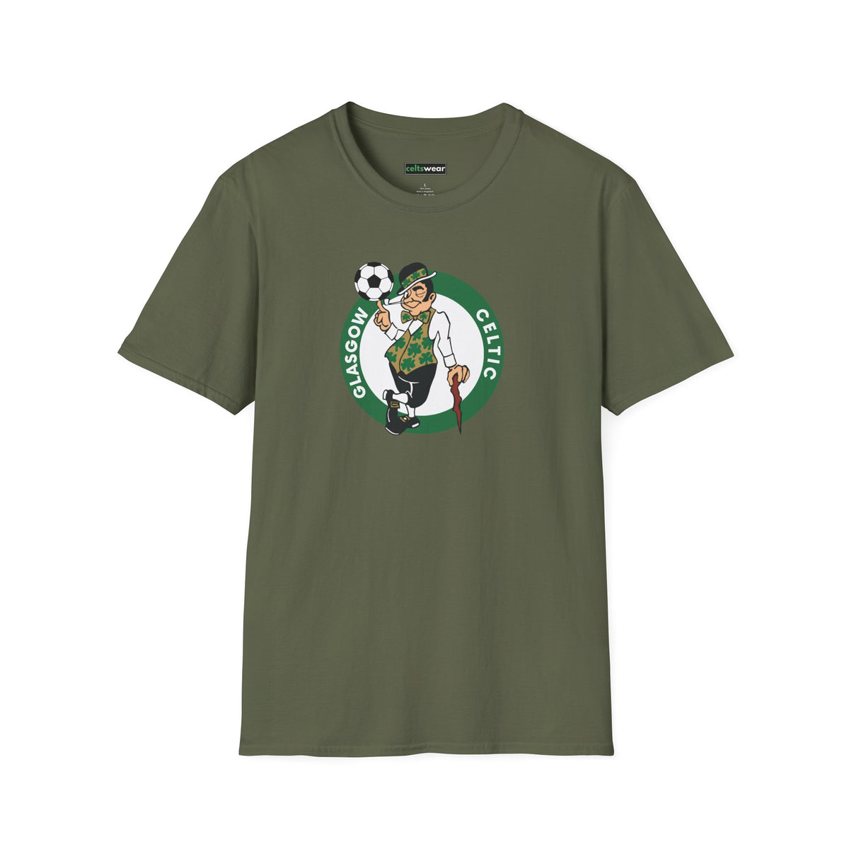 Glasgow Celtic Boston Style T-Shirt (Black, Khaki Green, Forest Green, Irish Green, White, Grey)