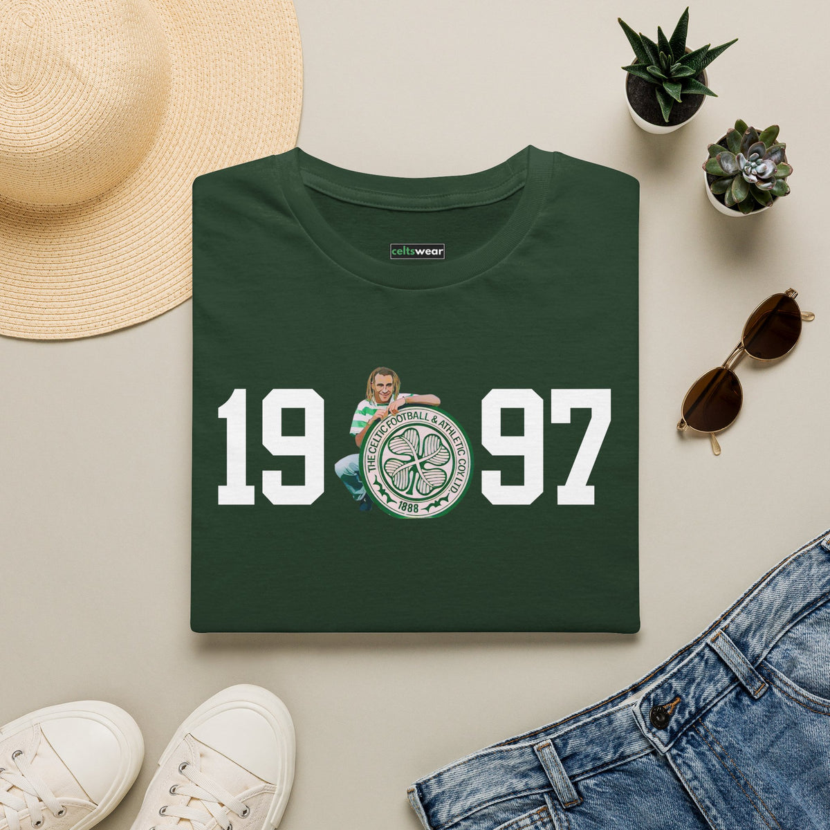 1997 Larsson Signs T-Shirt (Khaki Green, Forest Green, Irish Green)
