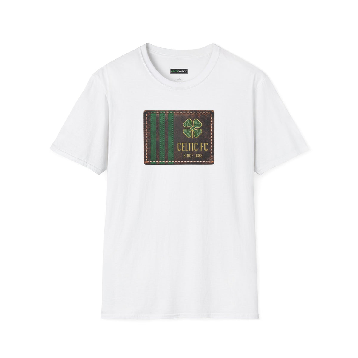 Celtic Leather Patch Design T-Shirt (Black, Khaki Green, Forest Green, White)