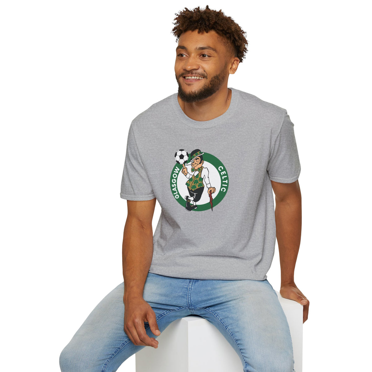 Glasgow Celtic Boston Style T-Shirt (Black, Khaki Green, Forest Green, Irish Green, White, Grey)