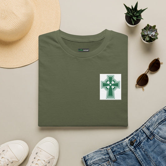Celtic Cross T-Shirt (Grey, Black, Khaki Green, Forest Green, Irish Green)