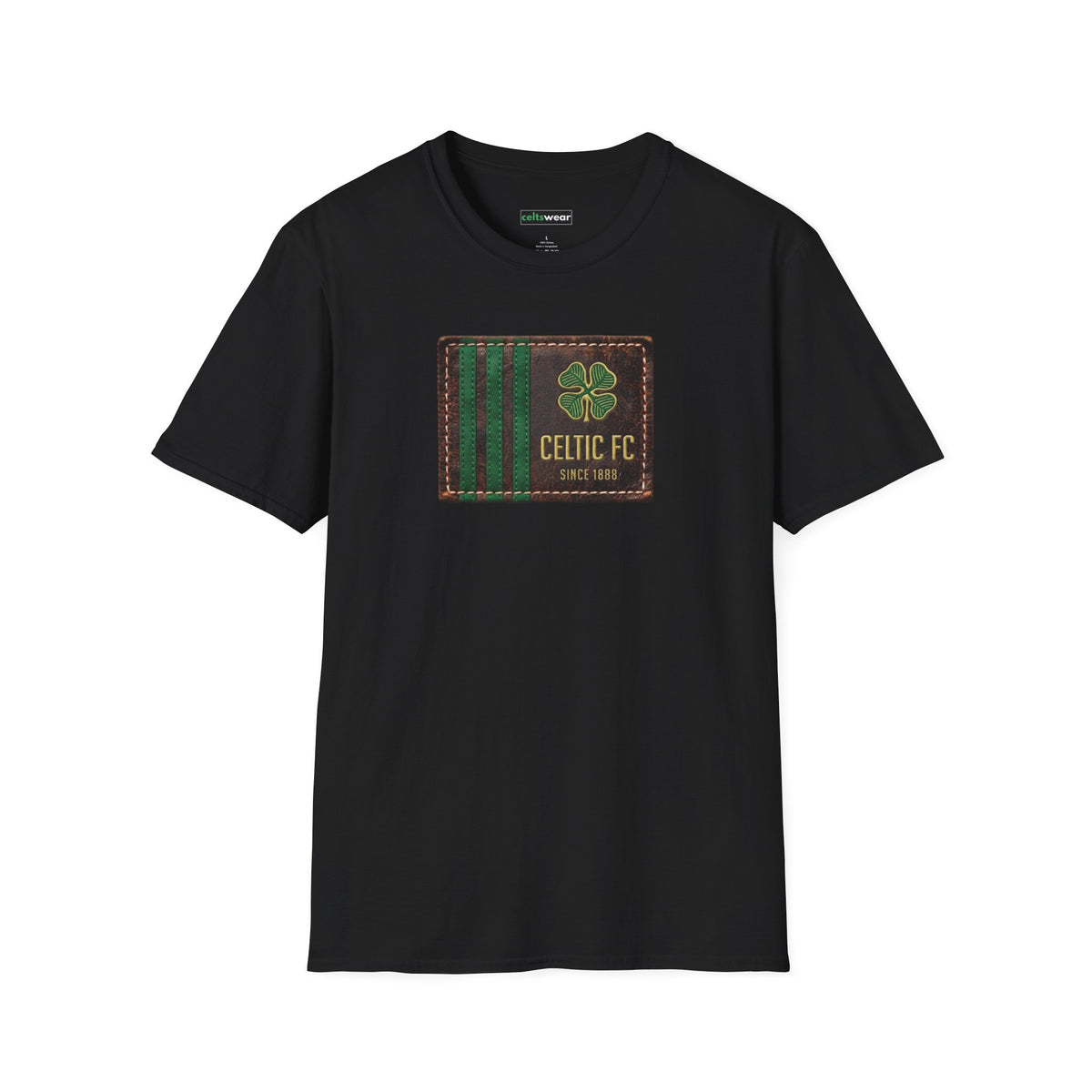 Celtic Leather Patch Design T-Shirt (Black, Khaki Green, Forest Green, White)