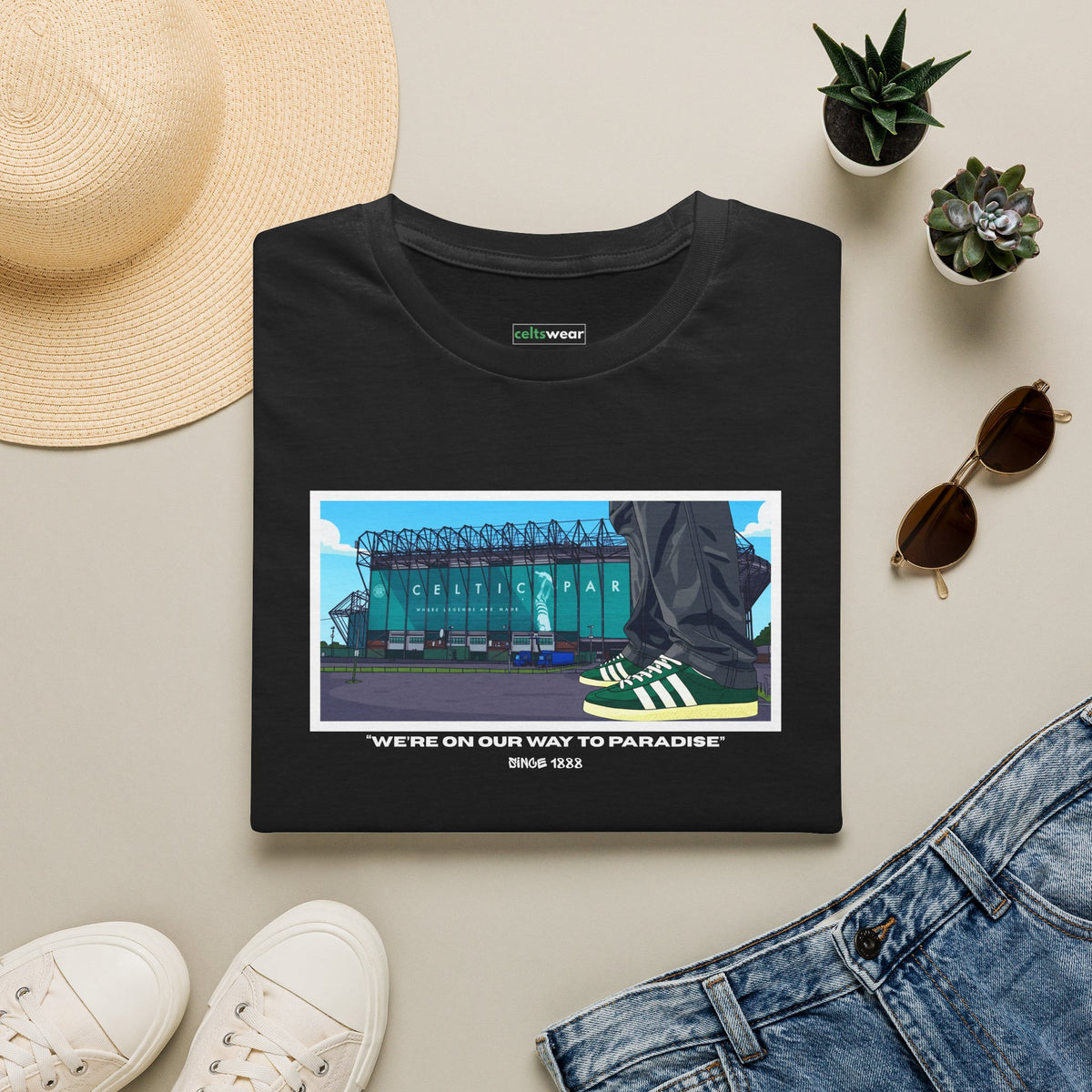 Paradise T-Shirt (Black, Khaki Green, Forest Green, Irish Green)