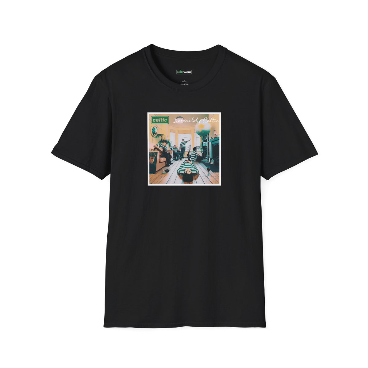 Oasis Definitely Celtic Album Cover T-shirt (Black, Forest Green, Khaki, Grey)
