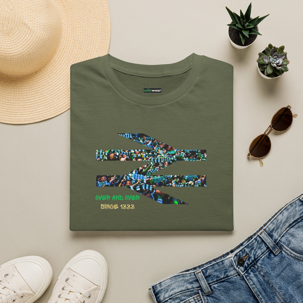 Over and Over Celtic T-shirt (Black, Grey, White, Forest Green, Irish Green, Khaki)