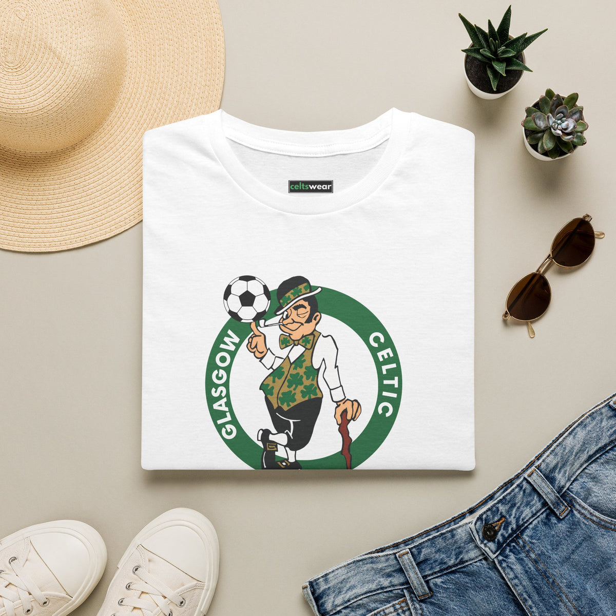 Glasgow Celtic Boston Style T-Shirt (Black, Khaki Green, Forest Green, Irish Green, White, Grey)
