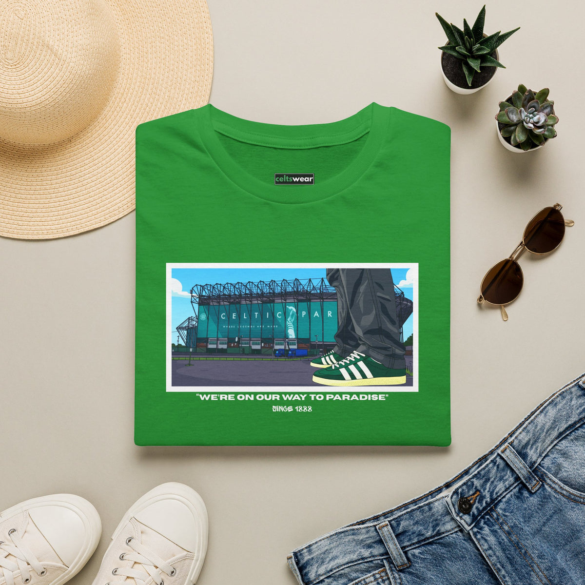 Paradise T-Shirt (Black, Khaki Green, Forest Green, Irish Green)