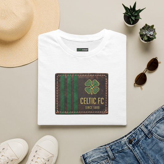 Celtic Leather Patch Design T-Shirt (Black, Khaki Green, Forest Green, White)