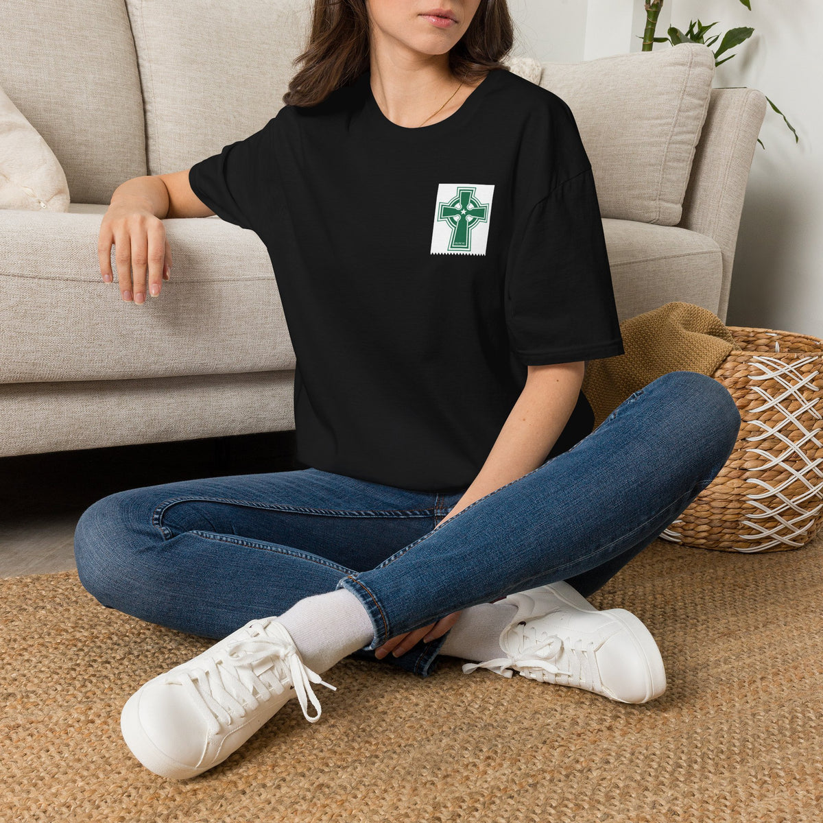 Celtic Cross T-Shirt (Grey, Black, Khaki Green, Forest Green, Irish Green)